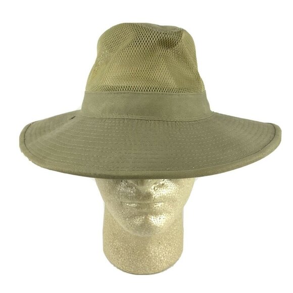 Dorfman Pacific Co Khaki Floppy Vented Hat Size Small Fishing Hiking Outdoor - Picture 1 of 7